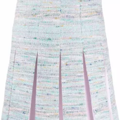 Karl Lagerfeld pleated tweed skirt