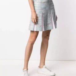 Karl Lagerfeld pleated tweed skirt