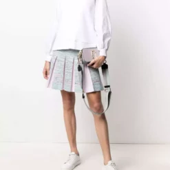 Karl Lagerfeld pleated tweed skirt