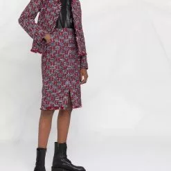 Karl Lagerfeld Kl monogram bouclé skirt