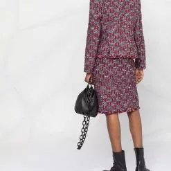 Karl Lagerfeld Kl monogram bouclé skirt
