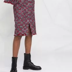 Karl Lagerfeld Kl monogram bouclé skirt