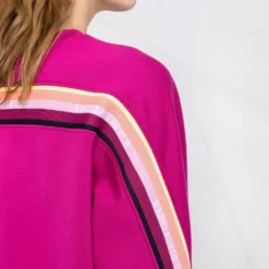 Karl Lagerfeld striped logo-tape sweatshirt