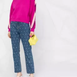 Karl Lagerfeld striped logo-tape sweatshirt