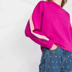 Karl Lagerfeld striped logo-tape sweatshirt