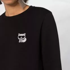 Karl Lagerfeld Ikonic Choupette studded sweatshirt