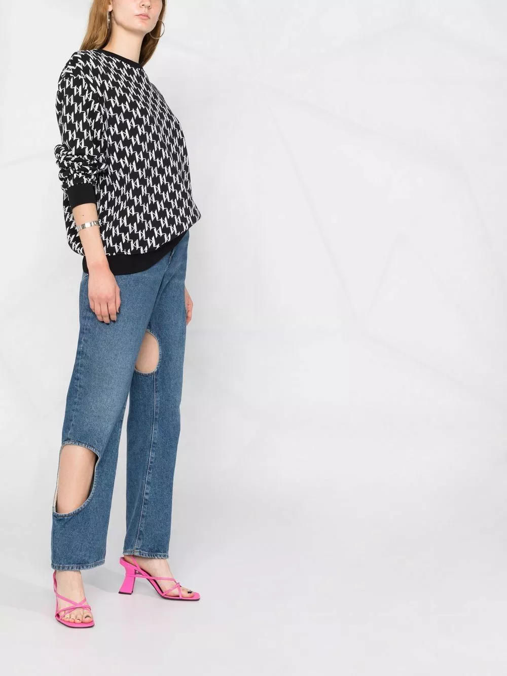 Karl Lagerfeld monogram-print sweatshirt