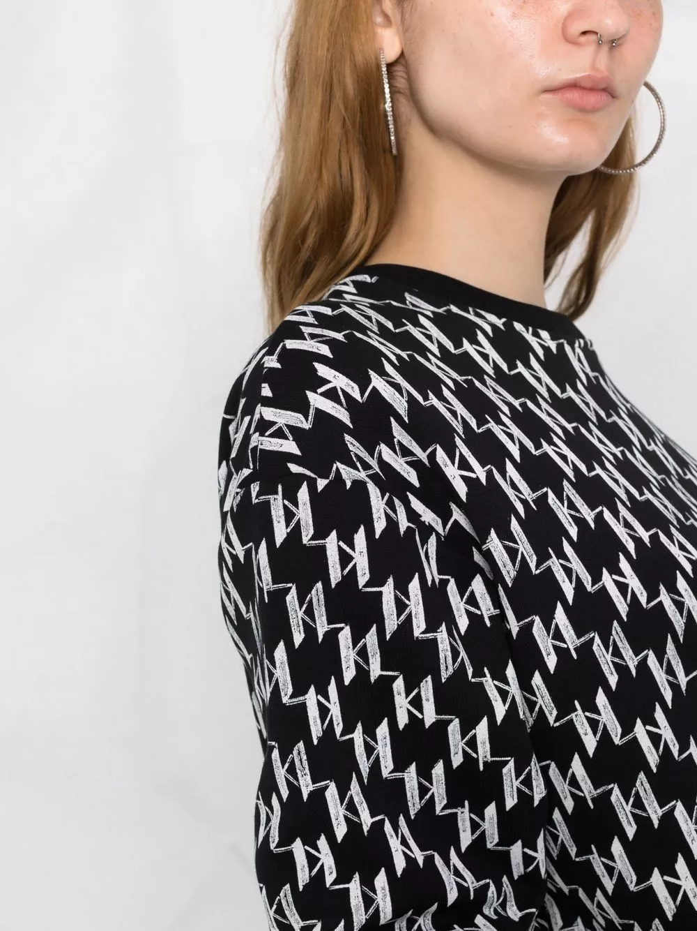 Karl Lagerfeld monogram-print sweatshirt