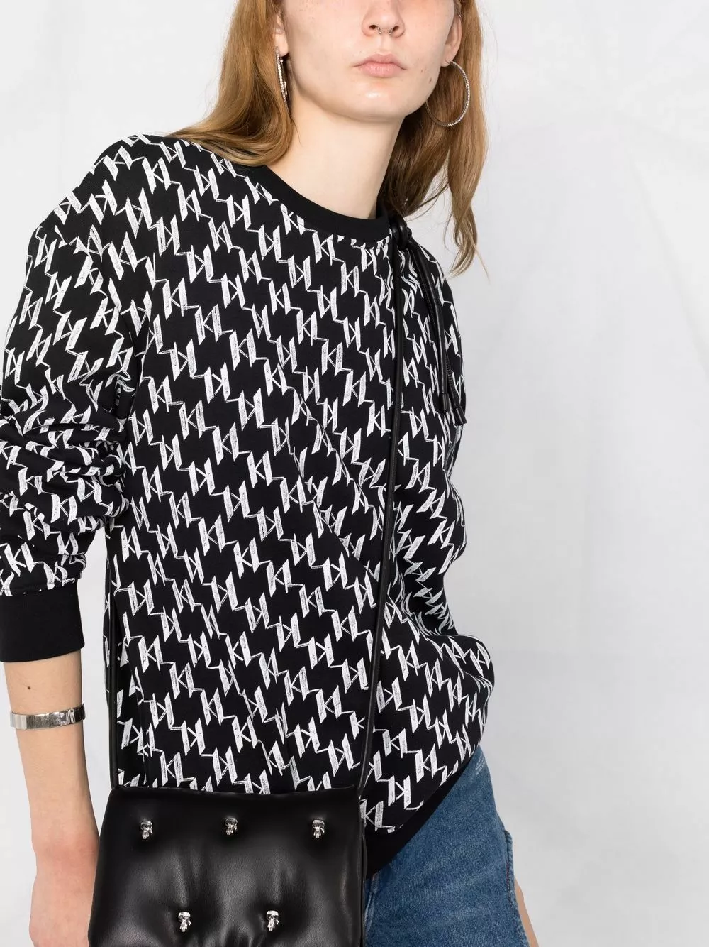 Karl Lagerfeld monogram-print sweatshirt