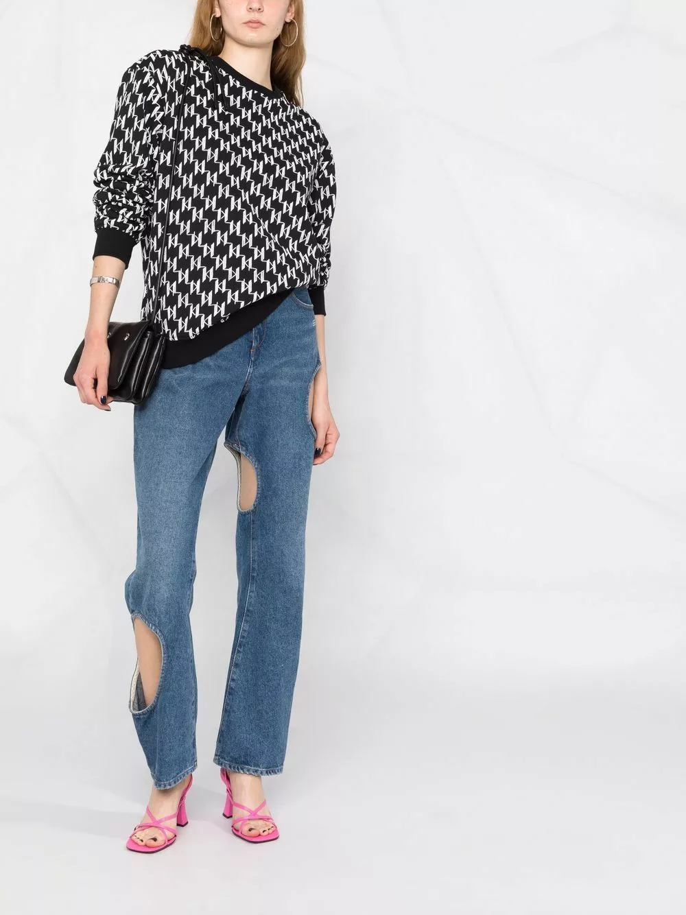 Karl Lagerfeld monogram-print sweatshirt