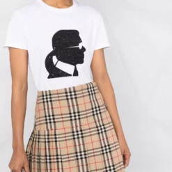 Karl Lagerfeld bouclé Karl Profile short-sleeve T-shirt