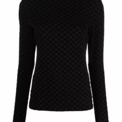 Karl Lagerfeld monogram-pattern top