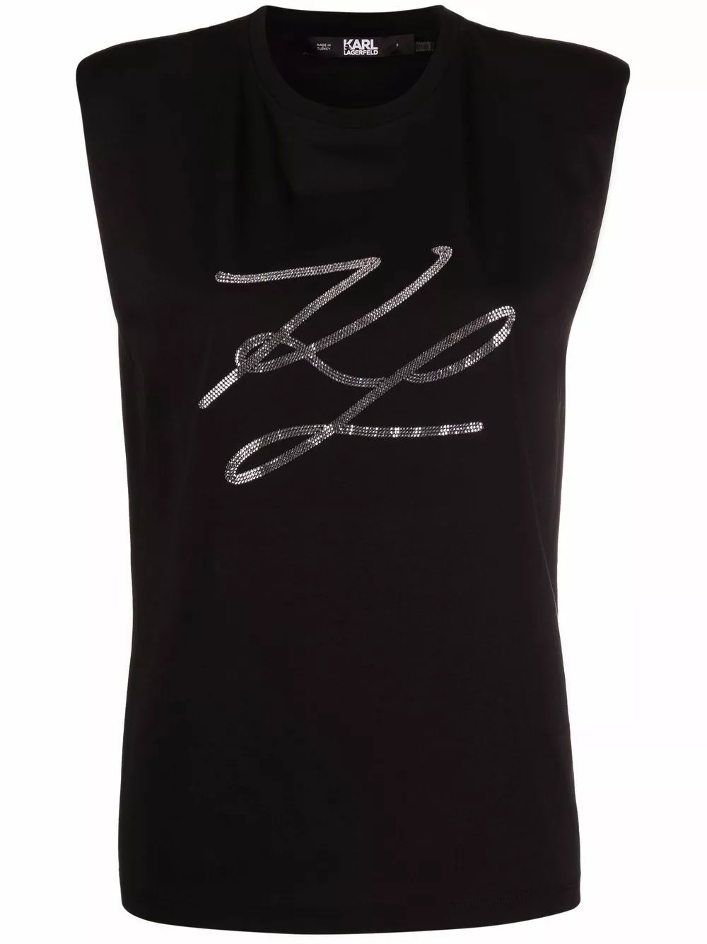 Karl Lagerfeld embellished-logo tank top