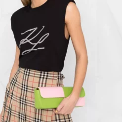 Karl Lagerfeld embellished-logo tank top