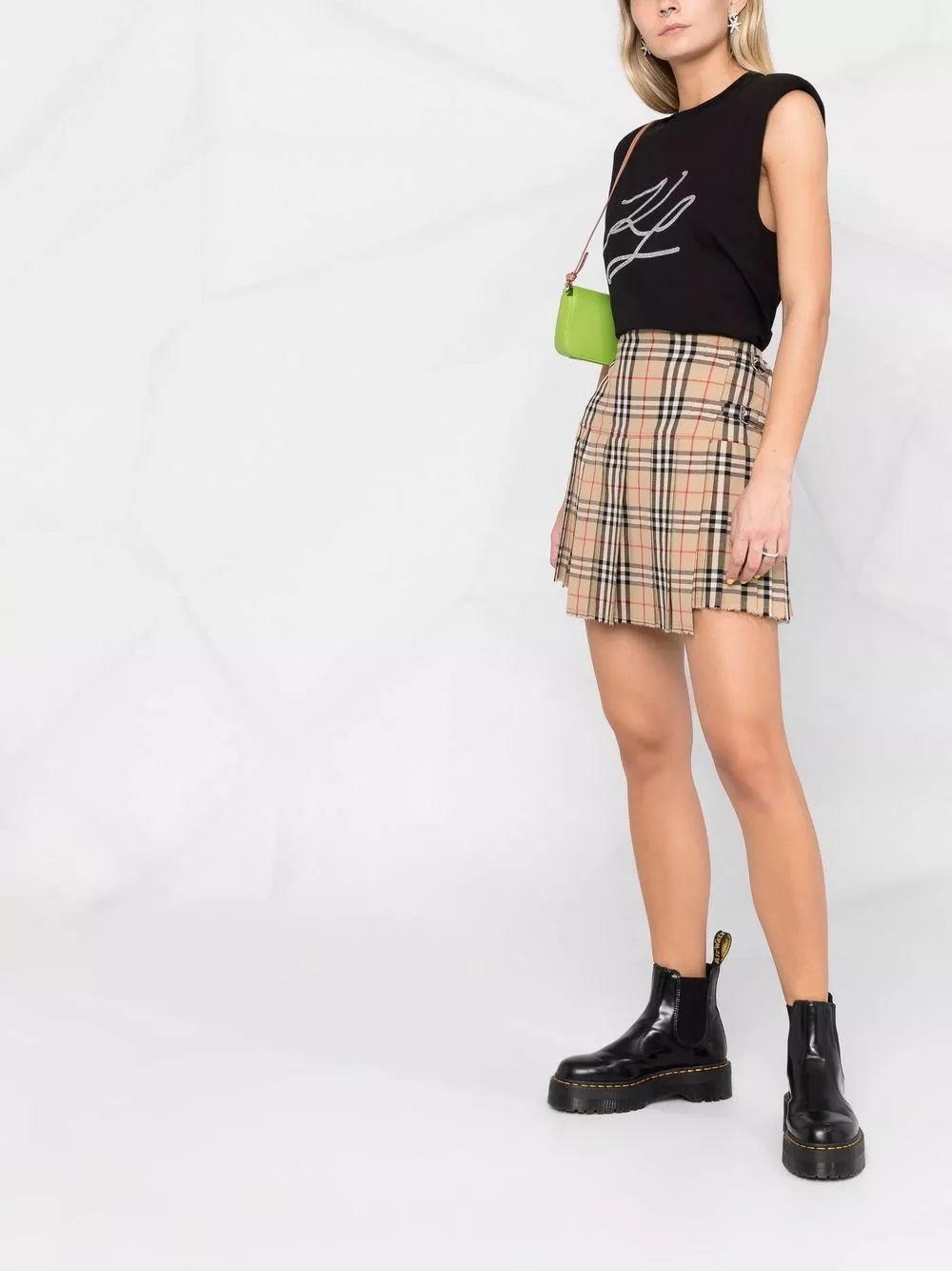 Karl Lagerfeld embellished-logo tank top