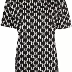 Karl Lagerfeld monogram-pattern T-shirt