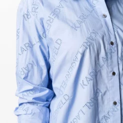 Karl Lagerfeld embroidered logo cotton shirt