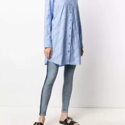 Karl Lagerfeld embroidered logo cotton shirt