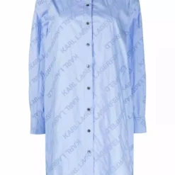 Karl Lagerfeld embroidered logo cotton shirt