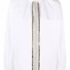 Karl Lagerfeld bead-embroidered shirt