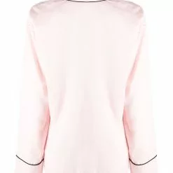 Karl Lagerfeld logo-embroidered pajama shirt