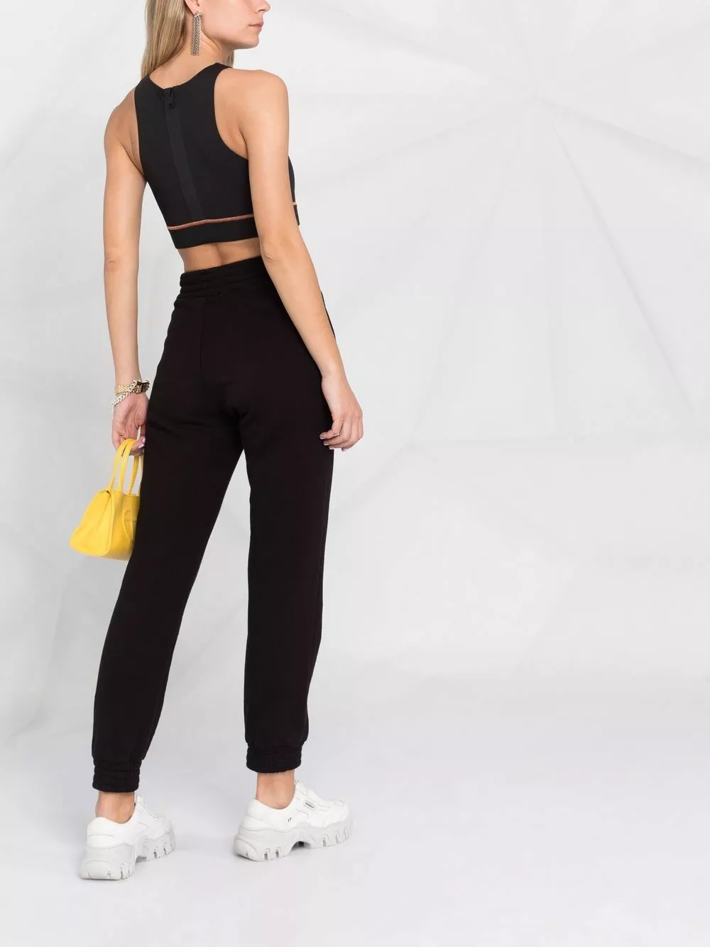 Karl Lagerfeld contrast-stitch sports bra