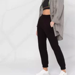 Karl Lagerfeld contrast-stitch sports bra