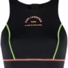 Karl Lagerfeld contrast-stitch sports bra