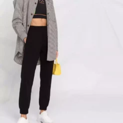 Karl Lagerfeld contrast-stitch sports bra