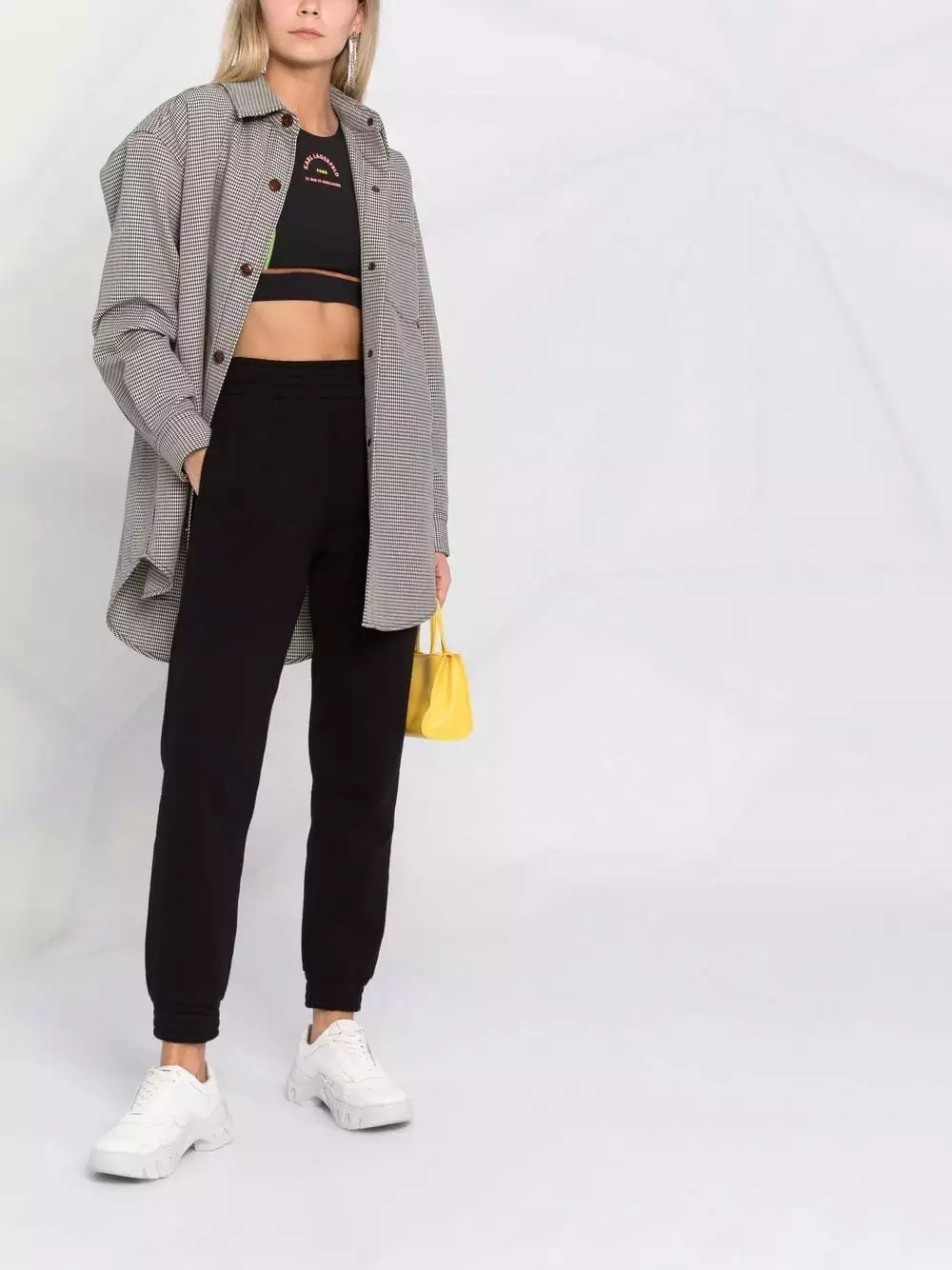 Karl Lagerfeld contrast-stitch sports bra