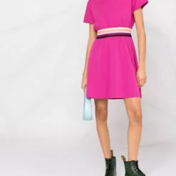 Karl Lagerfeld striped waistband T-shirt dress