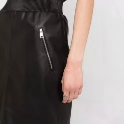 Karl Lagerfeld zip-detail faux leather dress