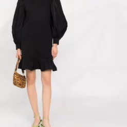 Karl Lagerfeld long puff-sleeves sweatdress