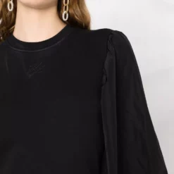 Karl Lagerfeld long puff-sleeves sweatdress