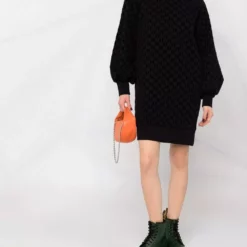 Karl Lagerfeld flocked monogram sweatdress