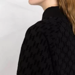 Karl Lagerfeld flocked monogram sweatdress