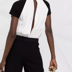 Karl Lagerfeld colour-block halterneck jumpsuit