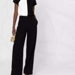 Karl Lagerfeld colour-block halterneck jumpsuit
