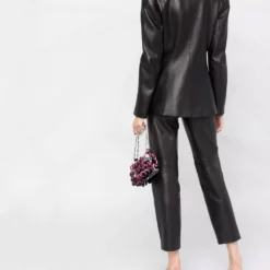 Karl Lagerfeld single-breasted leather blazer