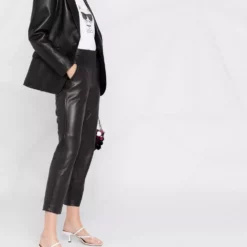 Karl Lagerfeld single-breasted leather blazer