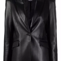 Karl Lagerfeld single-breasted leather blazer