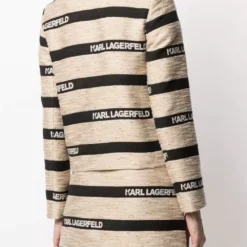 Karl Lagerfeld logo-print strap jacket