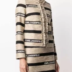 Karl Lagerfeld logo-print strap jacket