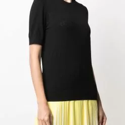 Karl Lagerfeld logo jacquard knitted top