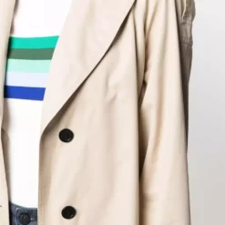 Karl Lagerfeld logo tape trench coat