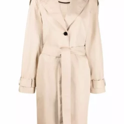 Karl Lagerfeld logo tape trench coat