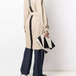 Karl Lagerfeld logo tape trench coat
