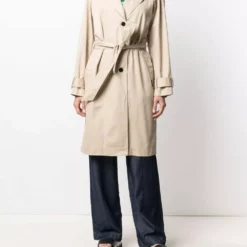 Karl Lagerfeld logo tape trench coat