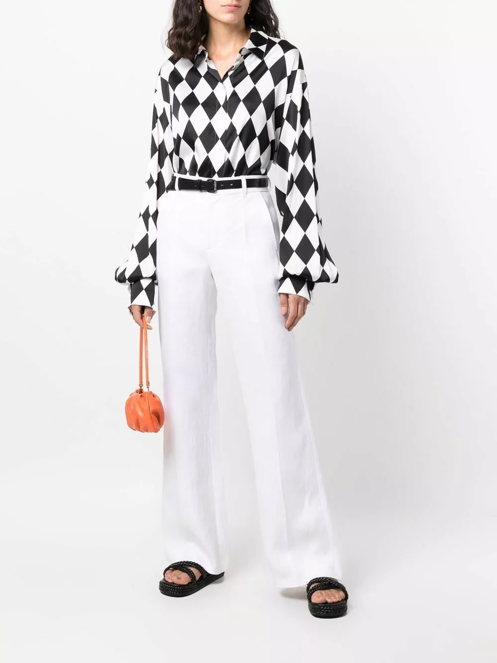 Karl Lagerfeld x Kenneth Ize flared hemp trousers