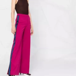 Karl Lagerfeld high-waist wide-leg trosuers